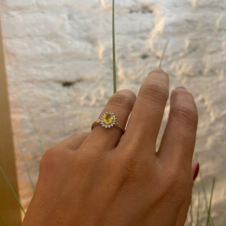 Yellow Sapphire Ring DALIA 0.90