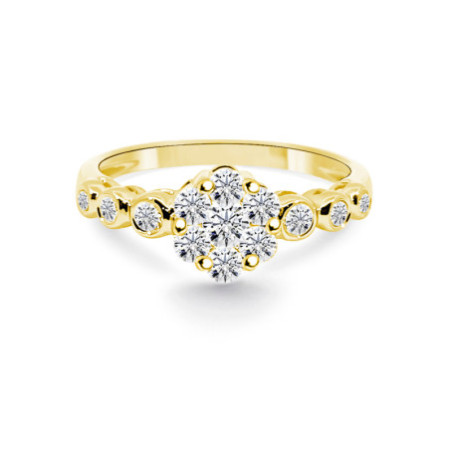 Diamond Ring CAMELIA 0.58 Yellow Gold