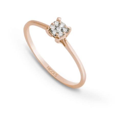 Gardenia Diamond Ring 0.10 Pink Gold