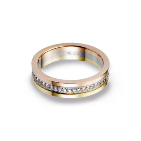 Chloe Eternity Diamond Ring 4mm Yellow Gold White Gold Rose Gold