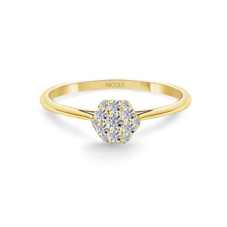 Diamond Passion Ring 0.15 Hexagonal