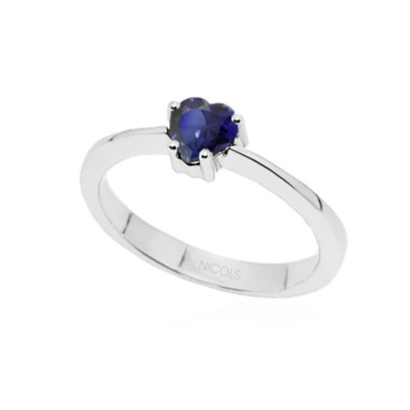 Sapphire Solitaire Engagement Ring 0.20ct Heart Isabella