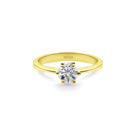 Anillo Compromiso Geraldine Oro Amarillo (18Kt) Con Diamante 0.95Ct