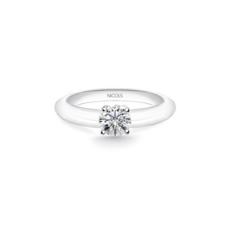 Anillo Compromiso Brigitte Oro Blanco (18Kt) Con Diamante 0.55Ct