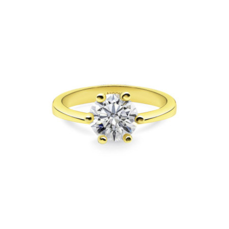 Geraldine Engagement Ring 3 Carat Yellow Gold