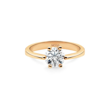Geraldine Diamond Ring 2 Carat Rose Gold