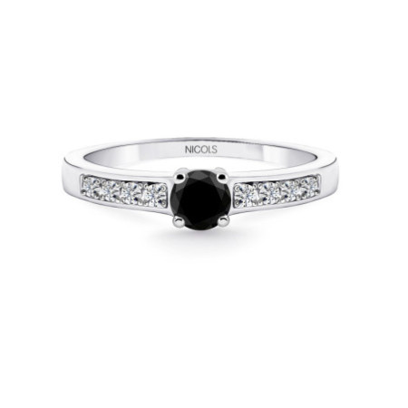 Anillo Diamante Negro Amelie Noir 0.36 Ct
