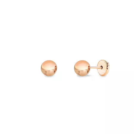 18K Gold Smooth Ball Earrings