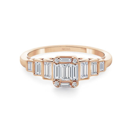 Minerva Diamond Ring 0.65Ct Rose Gold