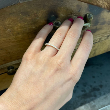 DAFNE BAND Rose Gold Wedding Ring Diamond 0.38