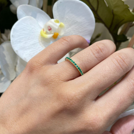 Stackable Emerald Ring DAFNE BAND