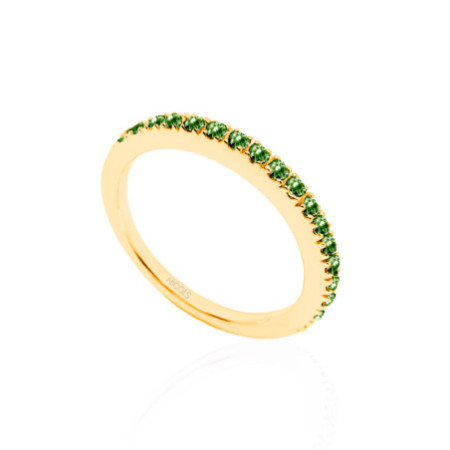 Green Garnet Stackable Ring DAFNE BAND