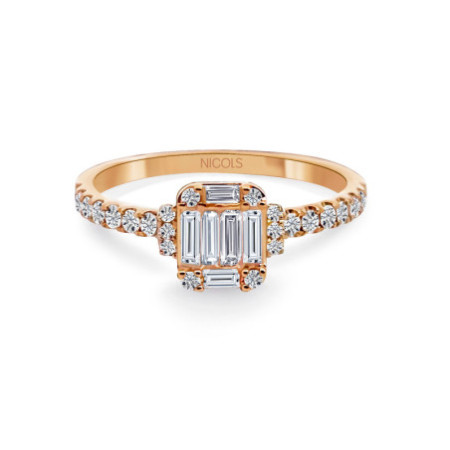 Diamond Ring ELECTRA 0.58 Rose Gold