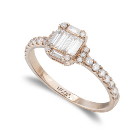 Diamond Ring ELECTRA 0.58 Rose Gold