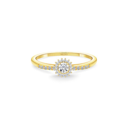 Margarita Diamond Solitaire Ring 0.15 Yellow Gold
