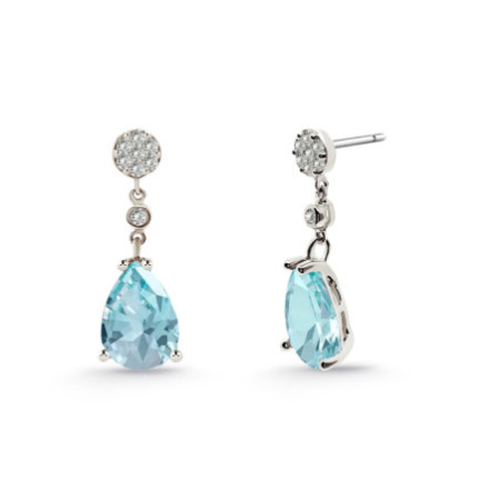 Diamond Earrings LEONOR Blue topaz