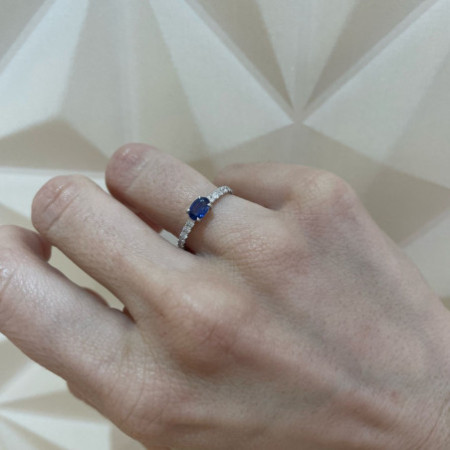 Sapphire and Diamonds Lolita Ring 0.45