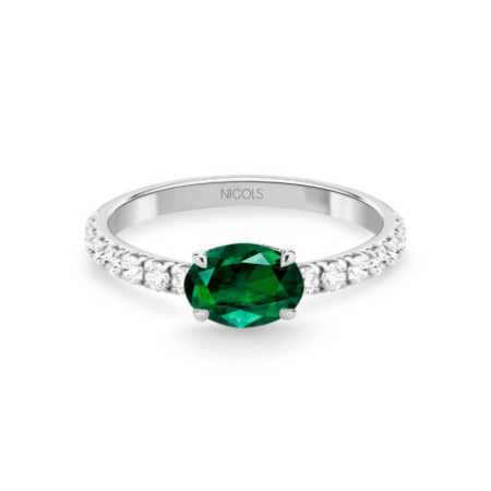 Lolita Emerald and Diamond Ring 0.45
