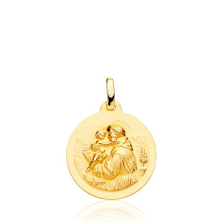 Saint Anthony Medal 18Mm 18Kt