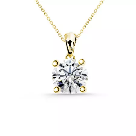 Collar Diamante Jackie 0.10-0.50Ct Solitario Oro Amarillo