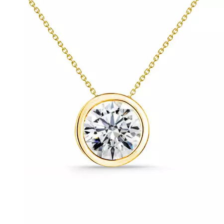 Sharon Diamond 0.10-0.50ct Solitaire Necklace Yellow Gold