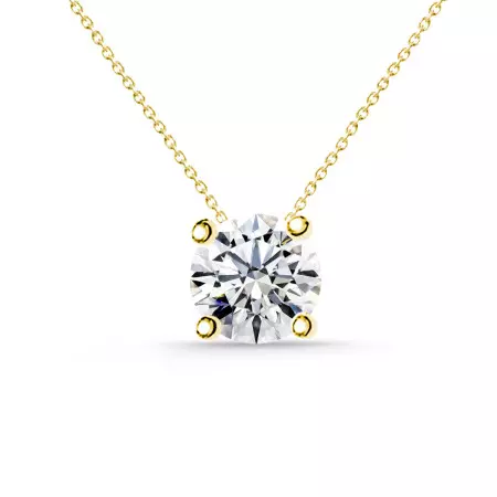 KATHERINE 0.10-0.50ct Diamond Solitaire Necklace Yellow Gold