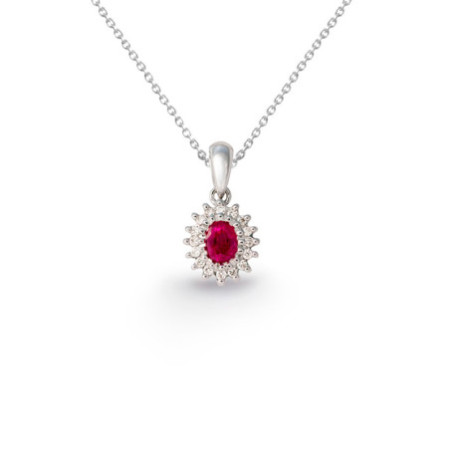 Ruby pendant OVAL DETAIL