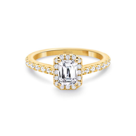 Solitaire Engagement Ring Emerald Cut Camille 0.60