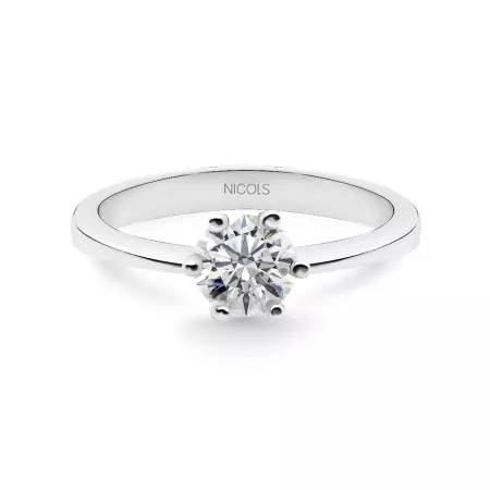 Geraldine Platinum Engagement Ring with Diamond 0.10-0.50ct
