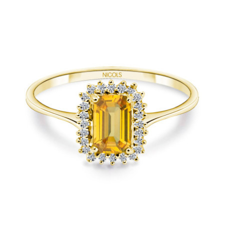 Candy Diamonds and Citrine Ring