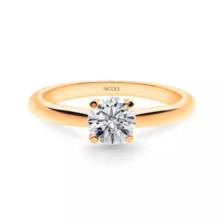 Anillo Compromiso Elle Oro Rosa (18Kt) con Diamante 0.10-0.50ct