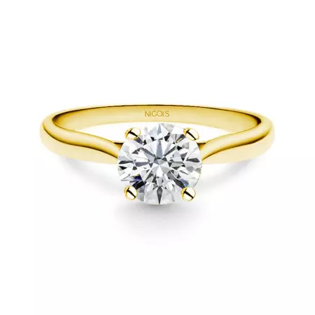 Nicole Engagement Ring Yellow Gold (18Kt) with Diamond 0.10-0.50ct