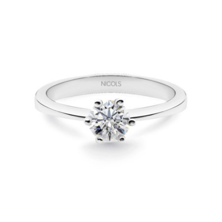 Geraldine Engagement Ring White Gold (18kt) with Diamond 0.65ct
