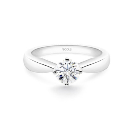 JACKIE TWISTED White Gold (18kt) Engagement Ring with Diamond 0.60ct