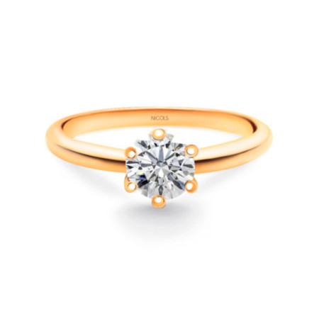 CHARLOTTE Engagement Ring Rose Gold (18kt) with Diamond 0.60ct