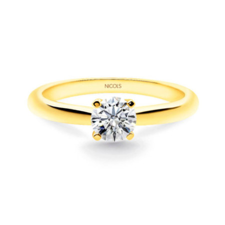 Elle Engagement Ring Yellow Gold (18Kt) With Diamond 0.60Ct