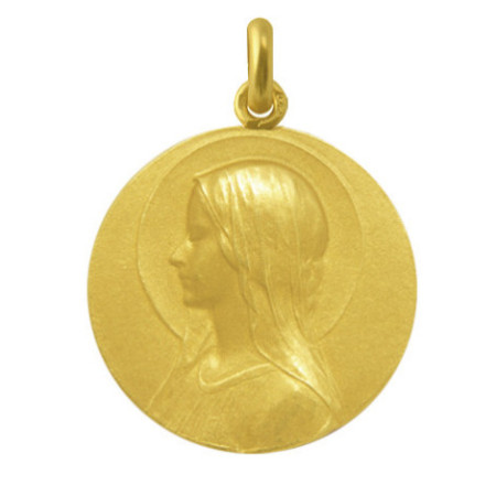 Virgin Mary Veil Medal 18kt Gold
