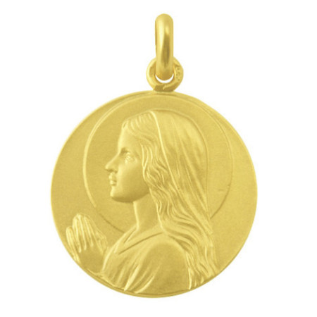 Virgin Mary Girl Medal 18kt Gold