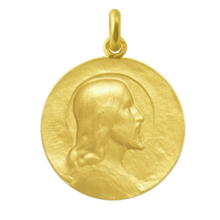 Medalla Cristo Salvador Oro 18kt