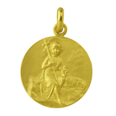 Saint John the Baptist Medal 18 kt Gold.