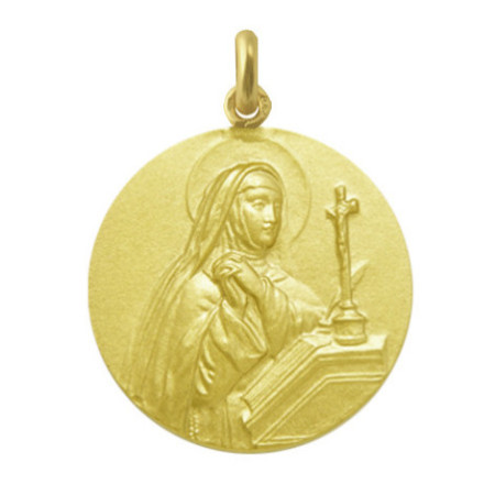 Saint Teresa Medal 18 kt Gold.